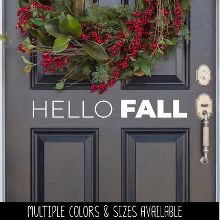 Thin Hello Bold Fall Vinyl Decal - Hello Fall Vinyl Sticker - Hello Fall Sticker - Hello Fall Decal - Hello Autumn Decal - Autumn Sticker