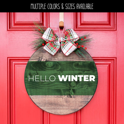 Thin Hello Bold Winter Vinyl Decal - Hello Winter Vinyl Sticker - Hello Winter Sticker - Hello Winter Decal - Christmas Decal - Winter Decal