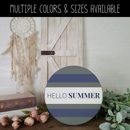 Thin Hello Serif Summer Vinyl Decal - Hello Summer Vinyl Sticker - Hello Summer Sticker - Hello Summer Decal - Hello Summer Sticker - Summer