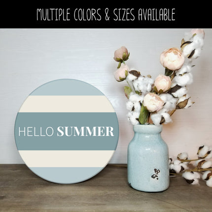 Thin Hello Serif Summer Vinyl Decal - Hello Summer Vinyl Sticker - Hello Summer Sticker - Hello Summer Decal - Hello Summer Sticker - Summer
