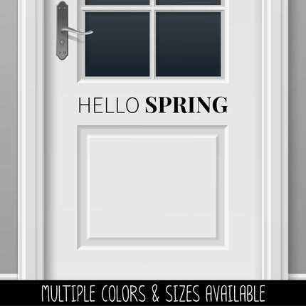 Thin Hello Serif Spring Vinyl Decal - Hello Spring Vinyl Sticker - Hello Spring Sticker - Hello Spring Decal - Hello Spring Sticker - Spring