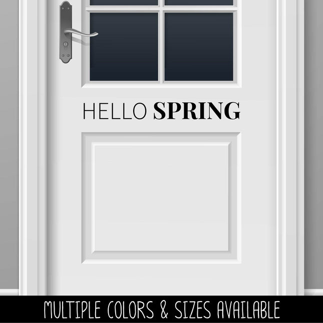 Thin Hello Serif Spring Vinyl Decal - Hello Spring Vinyl Sticker - Hello Spring Sticker - Hello Spring Decal - Hello Spring Sticker - Spring