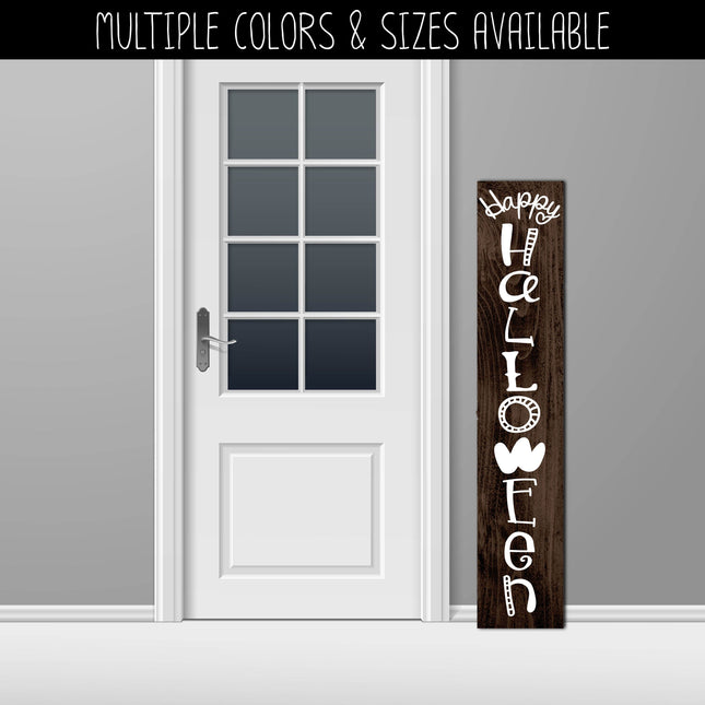 Vertical Happy Halloween Vinyl Decal - Vertical Happy Halloween Sticker - Halloween Decal - Halloween Sticker - Fall Decal - Autumn Decal