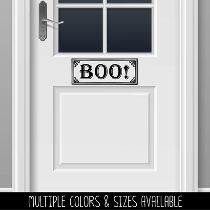 Framed Boo! and Eek! Vinyl Decal Set- Boo! and Eek! Sticker Set - Halloween Decal - Halloween Sticker - Boo Decal - Eek Decal - Boo Sticker