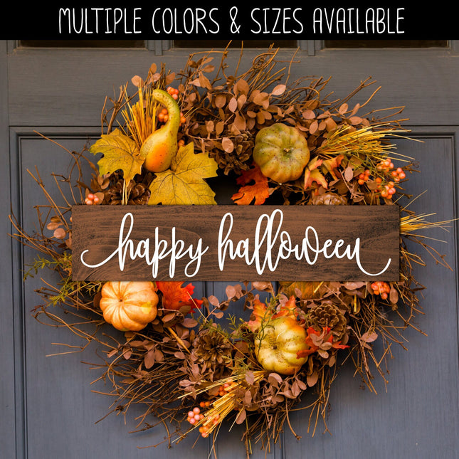 Cursive Happy Halloween Vinyl Decal - Happy Halloween Sticker - Happy Halloween Decal - Fall Decal - Fall Sticker - Halloween Door Decal