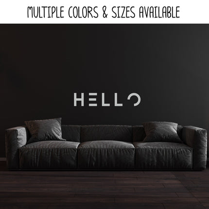 Modern Hello Vinyl Decal - Hello Vinyl Sticker - Hello Door Decal - Hello Car Decal - Hello Mailbox - Hello Door Sticker - Hello Sign