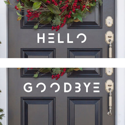 Modern Hello Vinyl Decal - Hello Vinyl Sticker - Hello Door Decal - Hello Car Decal - Hello Mailbox - Hello Door Sticker - Hello Sign