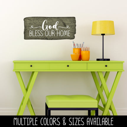 God Bless Our Home Vinyl Decal - God Bless Our Home Sticker - God Bless Our Home Door- God Bless Home Window Decal- God Bless Our Home Decal