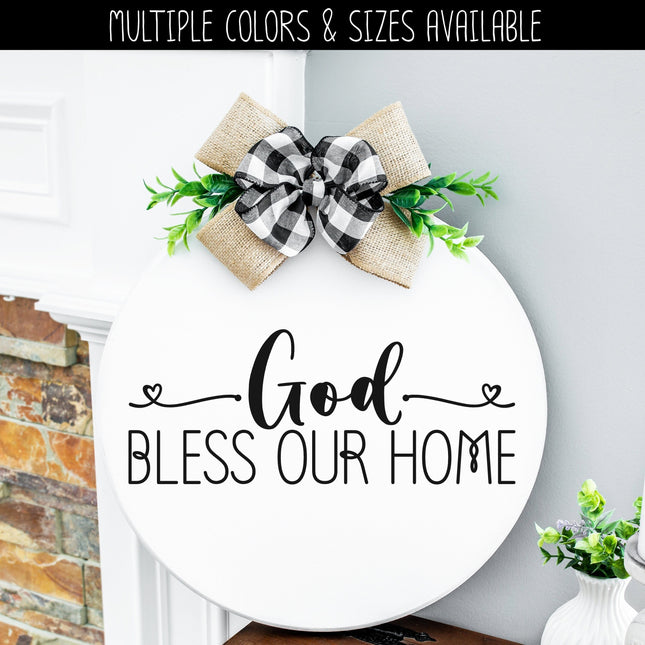God Bless Our Home Vinyl Decal - God Bless Our Home Sticker - God Bless Our Home Door- God Bless Home Window Decal- God Bless Our Home Decal