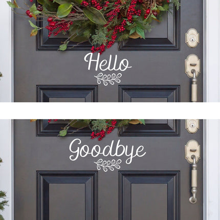 Hello with Leaves Vinyl Decal/Sticker