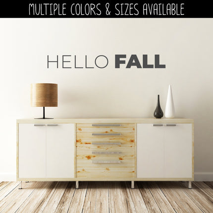Thin Hello Bold Fall Vinyl Decal - Hello Fall Vinyl Sticker - Hello Fall Sticker - Hello Fall Decal - Hello Autumn Decal - Autumn Sticker