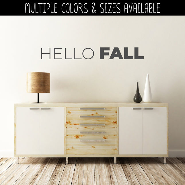 Thin Hello Bold Fall Vinyl Decal - Hello Fall Vinyl Sticker - Hello Fall Sticker - Hello Fall Decal - Hello Autumn Decal - Autumn Sticker
