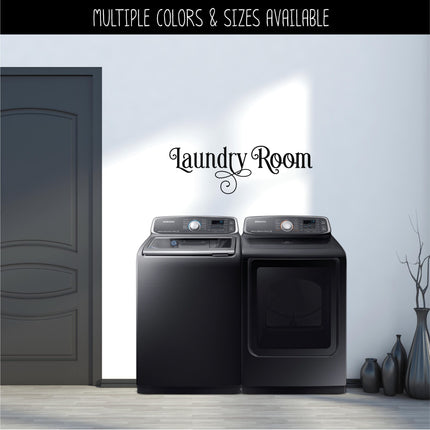 Ornamental Laundry Room Decal - Laundry Room Sticker - Laundry Wall Decal - Laundry Basket Decal - Laundry Room Door Decal - Laundry Decor