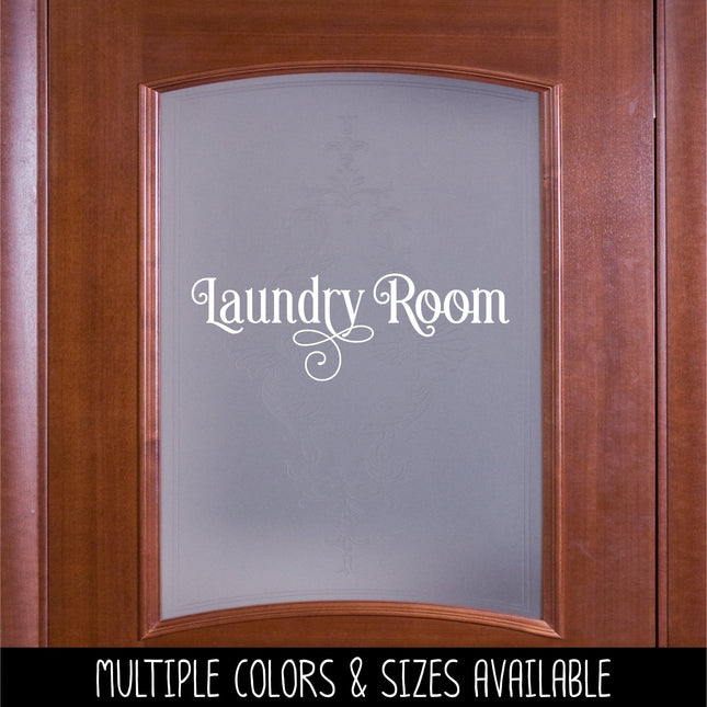 Ornamental Laundry Room Decal - Laundry Room Sticker - Laundry Wall Decal - Laundry Basket Decal - Laundry Room Door Decal - Laundry Decor
