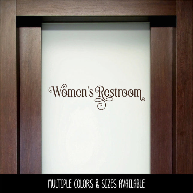 Ornamental Women's Restroom Decal - Women's Restroom Sticker - Women's Restroom Door Decal -Women's Restroom Sign - Women's Restroom Label