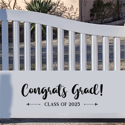 Congrats Grad! Class of 2025 Decal - Graduation Announcement Decal - Congratulations Graduate Sign - Senior 2025 Decal - Graduation Sticker