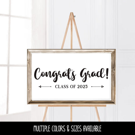 Congrats Grad! Class of 2025 Decal - Graduation Announcement Decal - Congratulations Graduate Sign - Senior 2025 Decal - Graduation Sticker