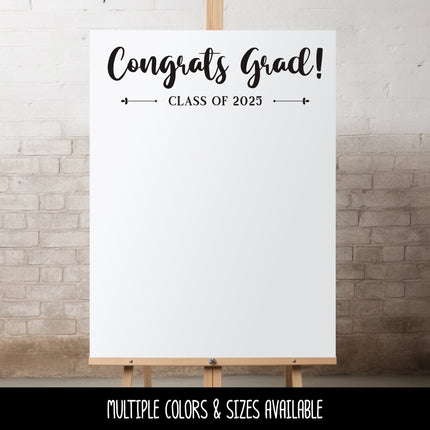 Congrats Grad! Class of 2025 Decal - Graduation Announcement Decal - Congratulations Graduate Sign - Senior 2025 Decal - Graduation Sticker