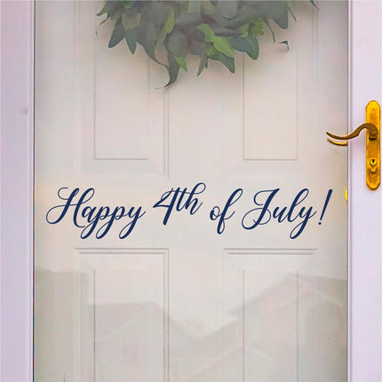 Vintage Happy 4th of July Decal, 4th of July Sticker, Patriotic Sign, America Door Decal, USA Wall l, Independence Day, American Pride