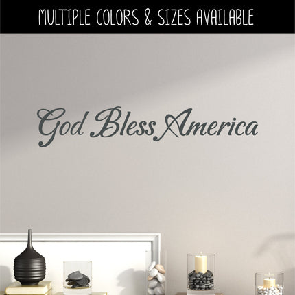 Decorative God Bless America Decal, 4th of July, Patriotic Sign, America, USA, Independence Day, American Pride, God Bless America Sticker