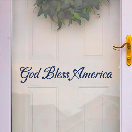 Decorative God Bless America Decal, 4th of July, Patriotic Sign, America, USA, Independence Day, American Pride, God Bless America Sticker