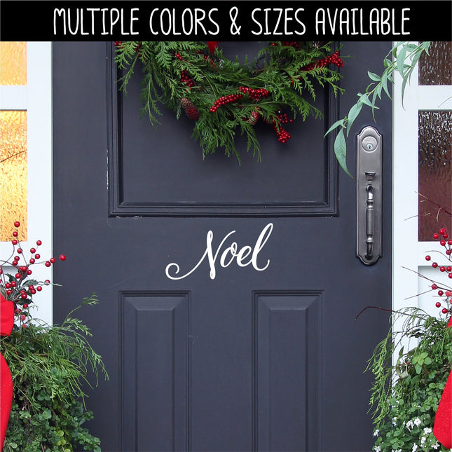 Cursive Noel Vinyl Decal, Noel Vinyl Sticker, Noel Door Decal, Merry Christmas Decal, Christmas Decal, Xmas Decal, Holiday Decal, Sign