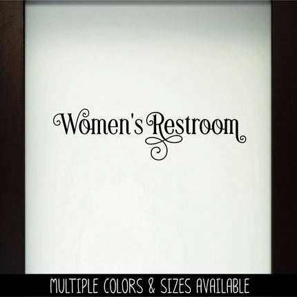 Ornamental Women's Restroom Decal - Women's Restroom Sticker - Women's Restroom Door Decal -Women's Restroom Sign - Women's Restroom Label