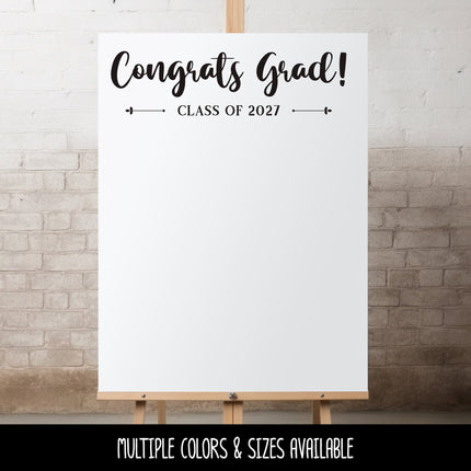 Congrats Grad! Class of 2027 Decal - Graduation Announcement Decal - Congratulations Graduate Sign - Senior 2027 Decal - Graduation Sticker