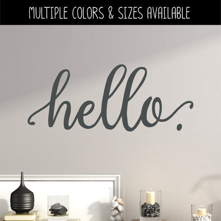Hello with tails Decal - Hello Vinyl Sticker - Hello Door Decal - Hello Wall Decal - Hello Sign - Hello Door Sticker - Hello Front Door