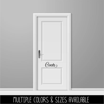 Vintage Coats Decal - Coats Sticker - Coats Decal - Coats Door Decal - Coats Label - Coats Sign - Coats Wall Decal - Home Decor - Home Sign