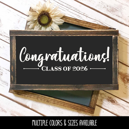 Congratulations Class of 2026 Decal - Graduation Announcement Decal - Congratulations Graduate Sign - Senior 2026 Decal - Graduation Sticker