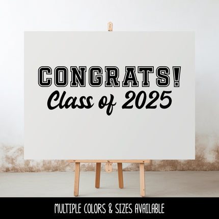 Congrats Class of 2025 Decal - Grad 2025 - Graduation Announcement Decal - Congrats Graduate Sign - Senior 2025, 2025 Car Decal, Athletic