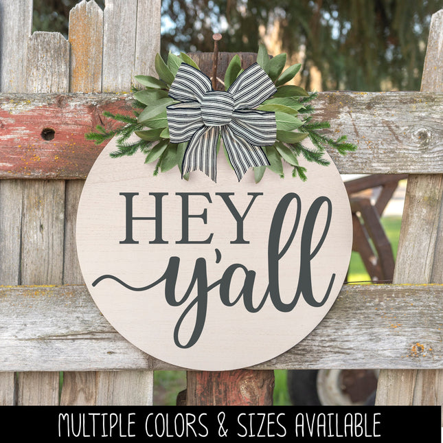 Hey Y'all Decal - Ornamental Hey Y'all Vinyl Sticker - Hey Y'all Door Decal - Hey Y'all Wall Decal - Hello Decal -Hello Sticker- Southern