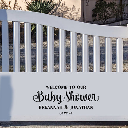 Customizable Welcome to our Baby Shower Decal, Customizable Baby Shower Sticker, Customizable Baby Shower Sign, Baby Shower Window Decal