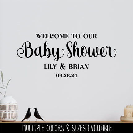 Customizable Welcome to our Baby Shower Decal, Customizable Baby Shower Sticker, Customizable Baby Shower Sign, Baby Shower Window Decal