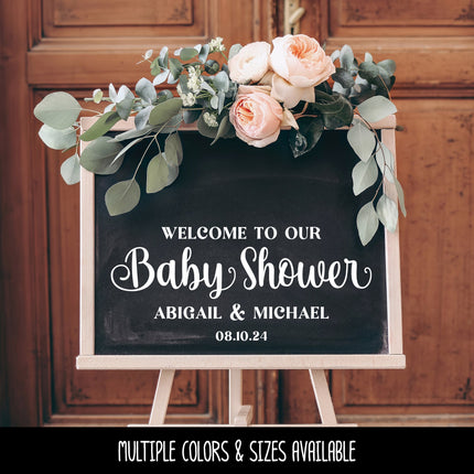 Customizable Welcome to our Baby Shower Decal, Customizable Baby Shower Sticker, Customizable Baby Shower Sign, Baby Shower Window Decal
