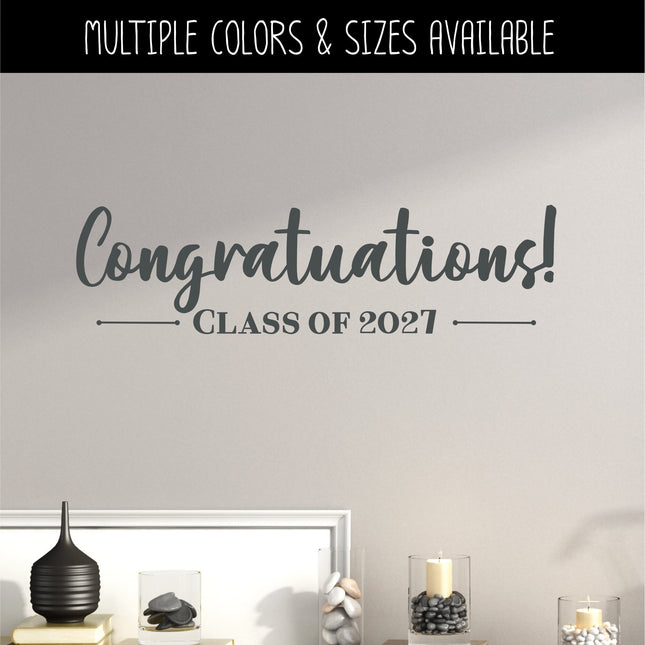 Congratulations Class of 2027 Decal - Graduation Announcement Decal - Congratulations Graduate Sign - Senior 2027 Decal - Graduation Sticker