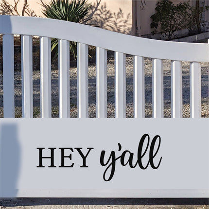 Hey Y'all Decal - Hey Y'all Vinyl Sticker - Hey Y'all Door Decal - Hey Y'all Wall Decal - Hello Decal -Hello Sticker- Southern Decor