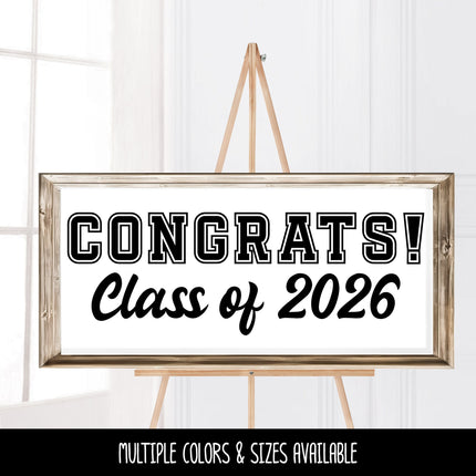 Congrats Class of 2026 Decal - Grad 2026 - Graduation Announcement Decal - Congrats Graduate Sign - Senior 2026, 2026 Car Decal, Vintage 70s