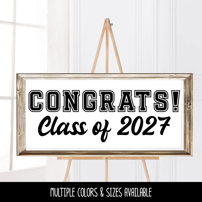 Congrats Class of 2027 Decal - Grad 2027 - Graduation Announcement Decal - Congrats Graduate Sign - Senior 2027, 2027 Car Decal, Athletic