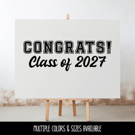 Congrats Class of 2027 Decal - Grad 2027 - Graduation Announcement Decal - Congrats Graduate Sign - Senior 2027, 2027 Car Decal, Athletic