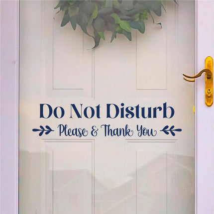 Floral Do Not Disturb Vinyl Decal, Do Not Disturb Sticker , Do Not Disturb Door Decal, Do Not Disturb Sign, No Soliciting Decal, Don't Knock