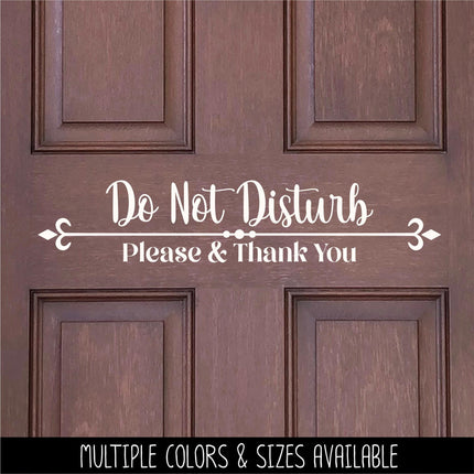 Do Not Disturb Vinyl Decal, Do Not Disturb Sticker , Do Not Disturb Door Decal, Do Not Disturb Sign, No Soliciting Decal, Don't Knock Sign