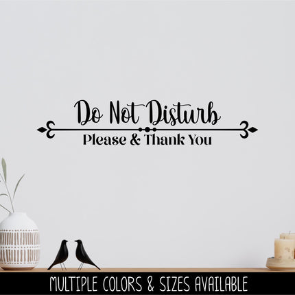 Do Not Disturb Vinyl Decal, Do Not Disturb Sticker , Do Not Disturb Door Decal, Do Not Disturb Sign, No Soliciting Decal, Don't Knock Sign