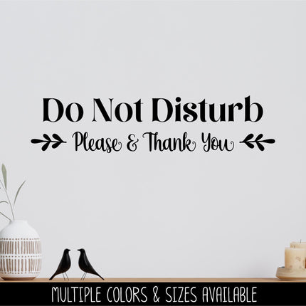 Floral Do Not Disturb Vinyl Decal, Do Not Disturb Sticker , Do Not Disturb Door Decal, Do Not Disturb Sign, No Soliciting Decal, Don't Knock