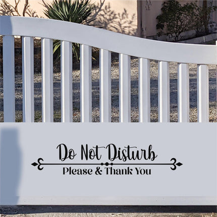Do Not Disturb Vinyl Decal, Do Not Disturb Sticker , Do Not Disturb Door Decal, Do Not Disturb Sign, No Soliciting Decal, Don't Knock Sign