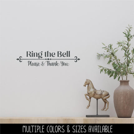 Ring the Bell Vinyl Decal, Ring the Bell Sticker, Ring the Bell Decal, Ring the Bell Wall Decal, Ring Bell Door Decal, Ring the Window Decal