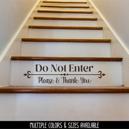 Do Not Enter Please & Thank You Decal - Do Not Enter Sticker - Do Not Enter Sign - Do Not Enter Wall Decal - Do Not Enter Door Decal