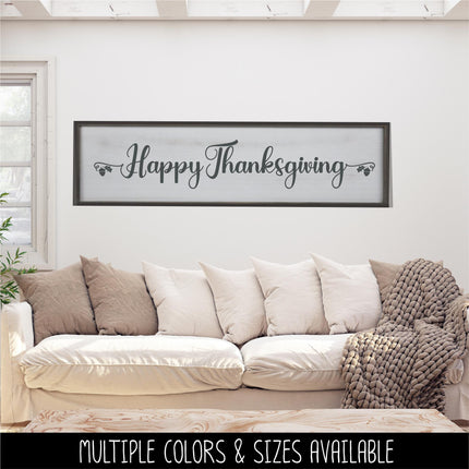 Happy Thanksgiving Decal, Happy Thanksgiving Sticker, Happy Thanksgiving Door Decal, Thanksgiving Wall Decal, Happy Thanksgiving Sign, Decor