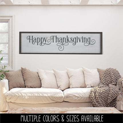 Happy Thanksgiving Decal, Happy Thanksgiving Sticker, Happy Thanksgiving Door Decal, Thanksgiving Wall Decal, Happy Thanksgiving Sign, Decor